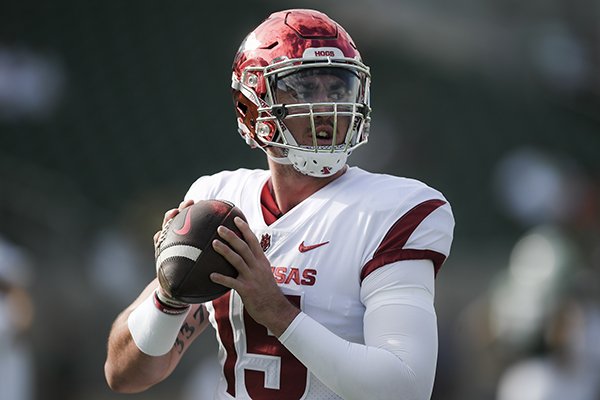 Hogs' Morris: Rotating QBs not a worry