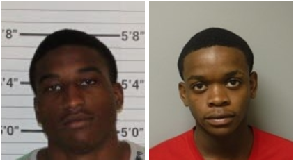 From left, 19-year-old Diarrius Cartell Carter of West Memphis and 18-year-old Fabian Burks of Forrest City