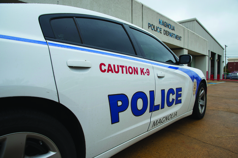 The Magnolia Police Department headquarters at 206 N. Jackson Street.