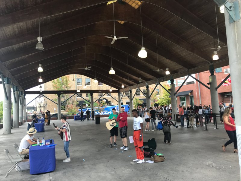 "American Idol" hopefuls audition Wednesday at the River Market in Little Rock.