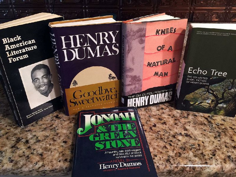 These are some of the books showcasing the work of Henry L. Dumas, native of Sweet Home. 