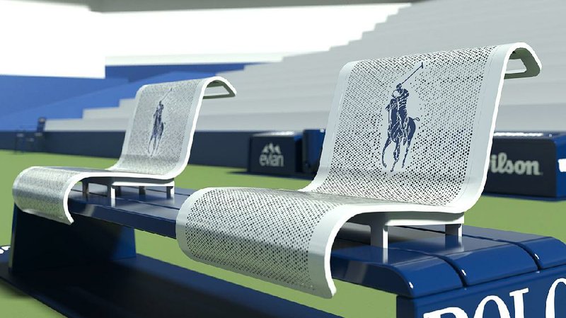 Set Point: The new player chairs at the U.S. Open are made of lightweight, perforated aluminum, so they breathe, and are fluid in form like the athletes. The benches in New York’s Central Park inspired their base. 
