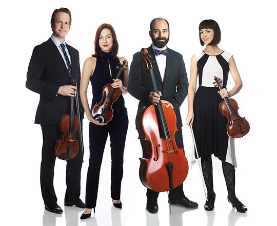 Submitted photo QUARTET: The Quapaw String Quartet will perform at Holy Trinity Episcopal Church at 3 p.m. Sunday. Quartet members are, from left, Ryan Mooney, viola; Charlotte Crosmer, violin; David Gerstein, cello; and Meredith Maddox Hicks, violin.