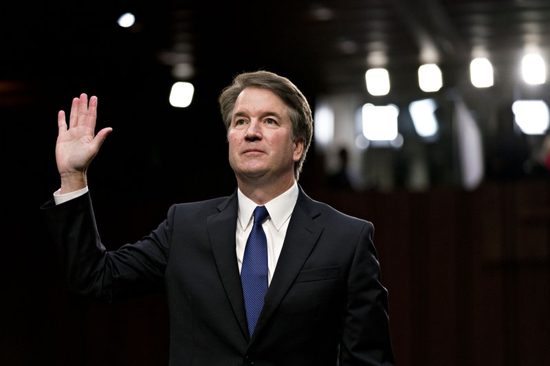 Supreme Court nomiinee Brett Kavanaugh at his Senate Judiciary Committee confirmation hearing in Washington on Sept. 4, 2018. MUST CREDIT: Bloomberg photo by Andrew Harrer.