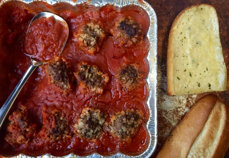 These four-ingredient meatballs are great over spaghetti or hot garlic bread. 
