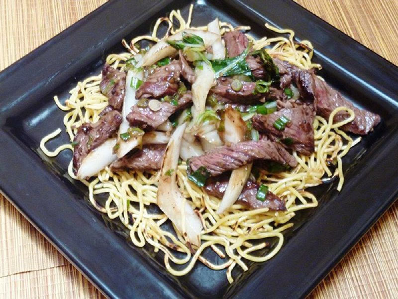 Vietnamese Stir-Fried Beef With Crispy Noodles  
