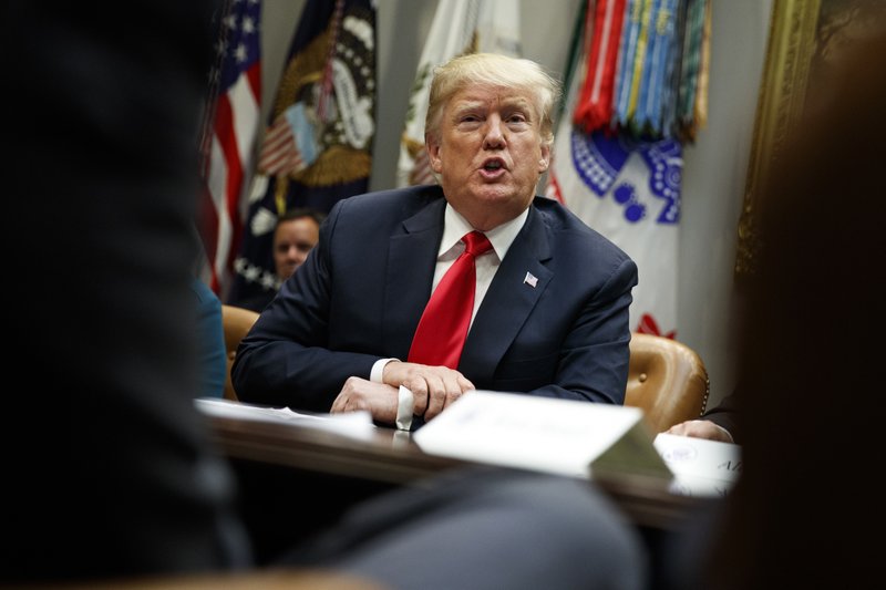 President Donald Trump speaks during a meeting of the President's National Council of the American Worker in the Roosevelt Room of the White House, Monday, Sept. 17, 2018, in Washington. (AP Photo/Evan Vucci)
