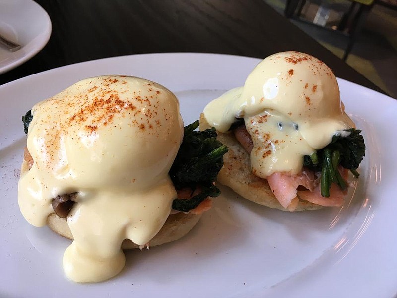 Arkansas Democrat-Gazette/ERIC E. HARRISON
A smoked salmon benedict is one of the new items on the brunch menu at Cache.