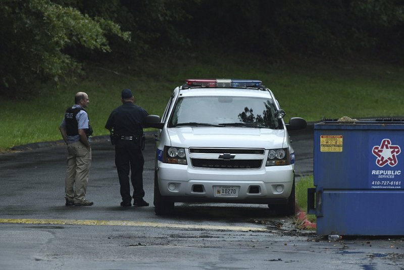 Authorities respond to a shooting in Harford County, Md., on Thursday, Sept. 20, 2018. Authorities say multiple people have been shot in northeast Maryland in what the FBI is describing as an "active shooter situation." (Jerry Jackson /The Baltimore Sun via AP)

