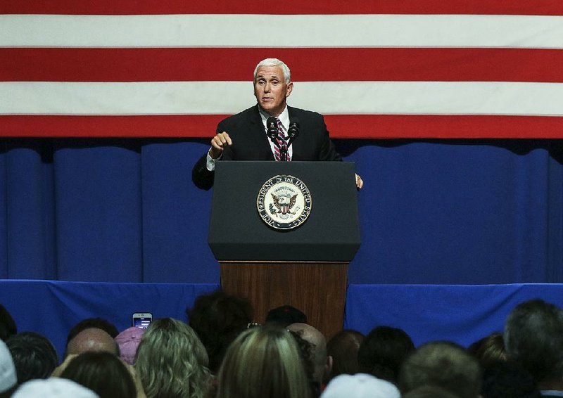 Vice President Mike Pence Stumps For U S Rep French Hill In Downtown