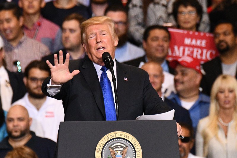 President Donald Trump speaks during a rally in Las Vegas, Nevada, U.S., on Thursday, Sept. 20, 2018. 