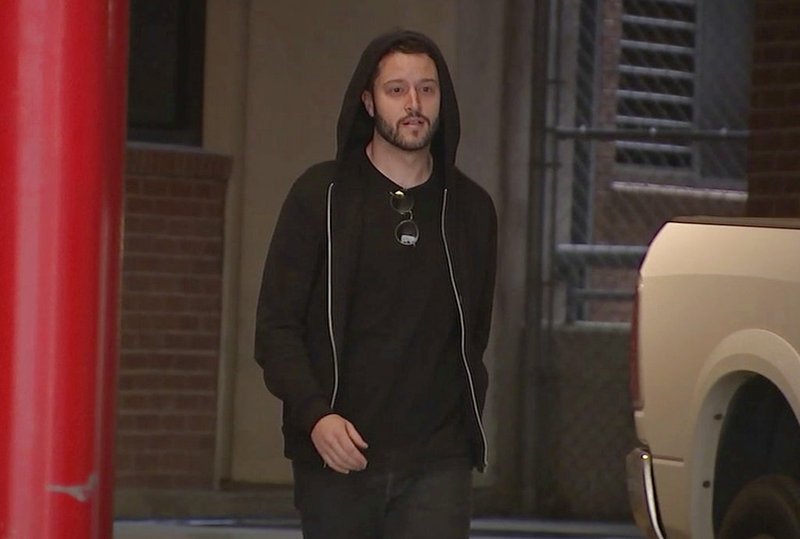 In this image made from a Sunday, Sept. 23, 2018, video by KTRK-TV, Cody Wilson walks out of the Harris County jail in Houston. 