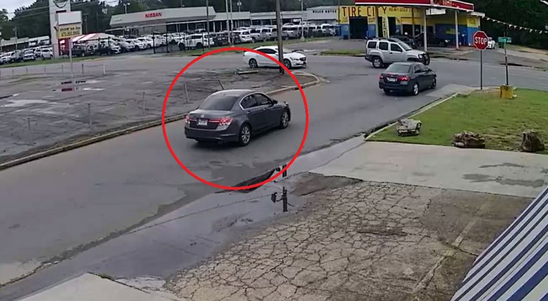 Pine Bluff police on Monday, Sept. 24, 2018, released this image from surveillance video of a car linked to the fatal shooting of 29-year-old Courtney Lane.
