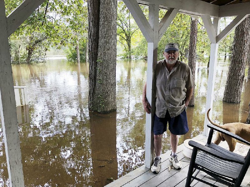 Pastor Willie Lowrimore of The Fellowship With Jesus Ministries talks about the flooding of his church in Yauhannah, S.C., on Monday.