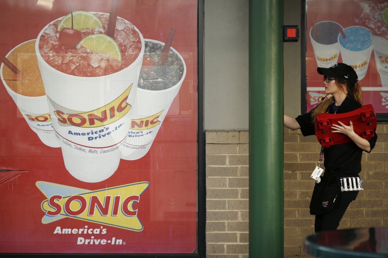 A carhop at a Sonic Corp. drive-in fast food restaurant in Knoxville, Tennessee, on March 25, 2017. 