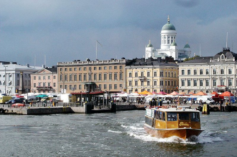 Helsinki grew up around its busy harbor, overlooked by the gleaming white Lutheran Cathedral. 
