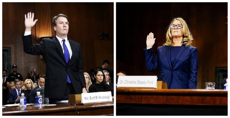 Supreme Court nominee Brett Kavanaugh and his accuser, Christine Blasey Ford, are sworn in Thursday at different times to testify before the Senate Judiciary Committee. Kavanaugh decried the hearing as “a circus.” Ford said she was terrified but wanted to do “my civic duty” to recount what she said was a sexual assault by Kavanaugh in 1982. 