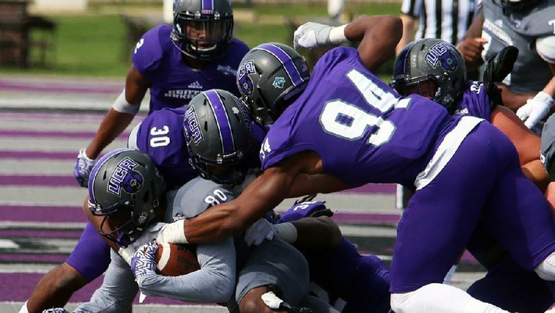 Central Arkansas senior linebacker Raphael Garner (30) said he considers Sam Houston State to be the Bears’ biggest rival. “I want to win every game, but every year, beating them is something special, like last year. Last year was amazing. There’s just something about beating Sam Houston,” Garner said.