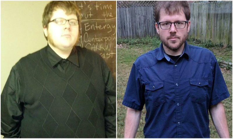 Christopher Barnett, 37, went from 325 pounds to 199 pounds after exercising with Dance Dance Revolution. Photos courtesy of Barnett