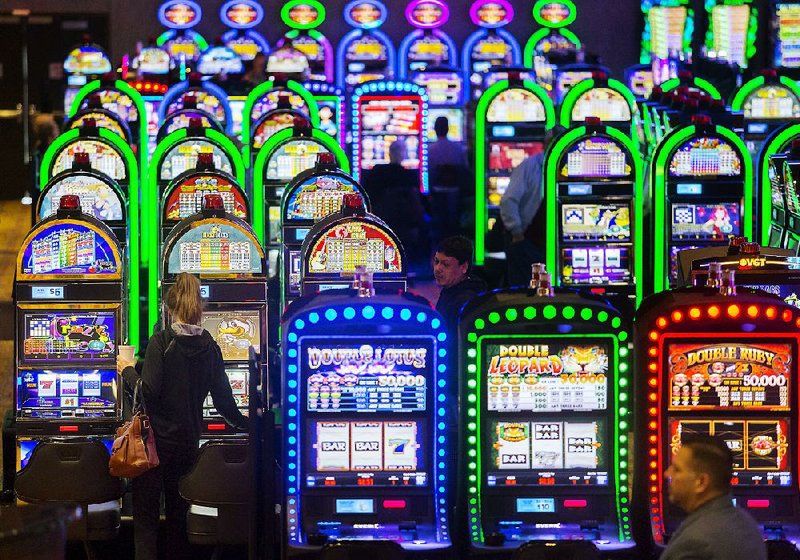 Gamblers check out the casino floor during opening day at the Cherokee Casino in Grove, Okla., in January 2017. Tribal casino revenue in Oklahoma in 2016 was $4.4 billion, according to an industry report. 