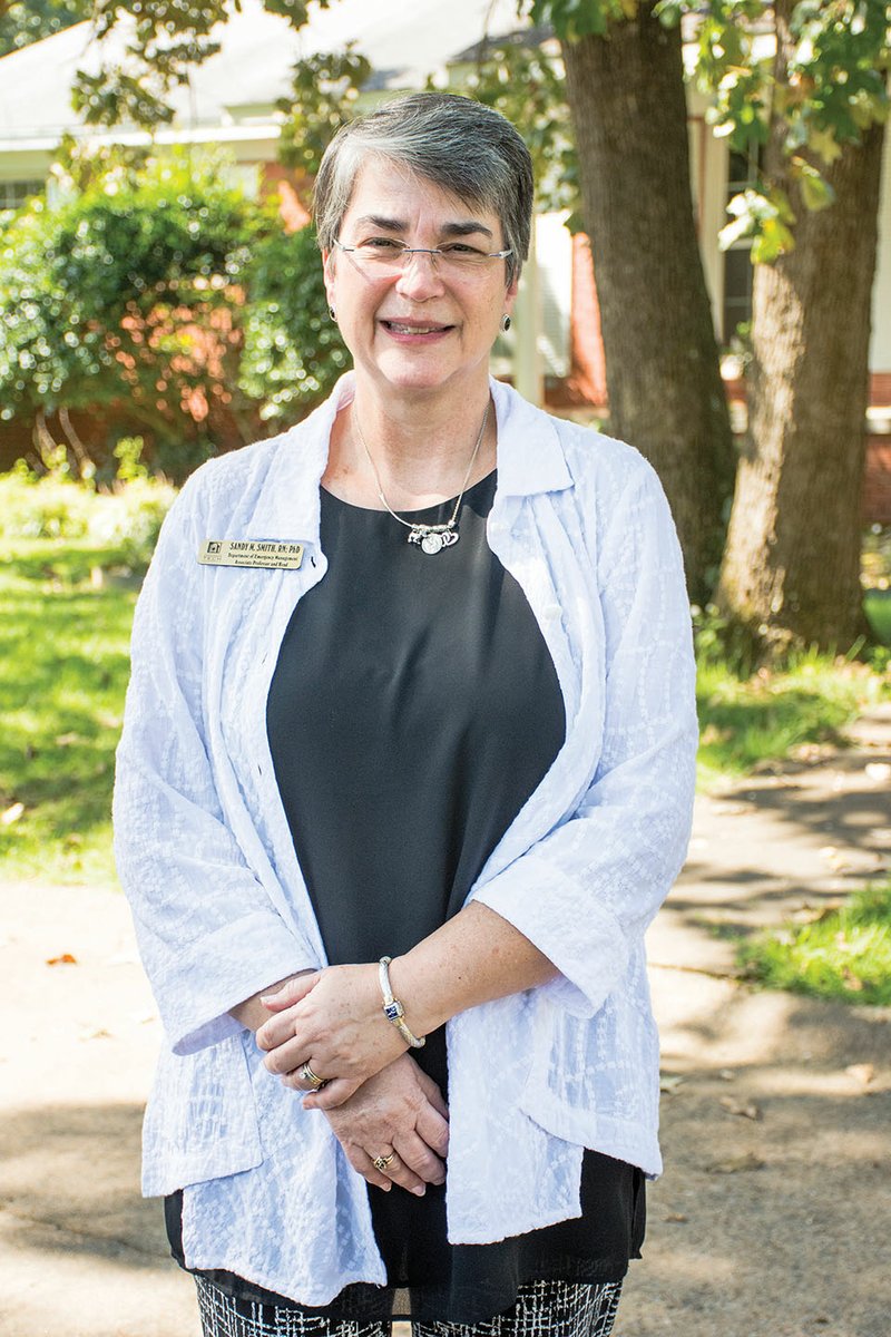Sandy Smith of Russellville started her career as a registered nurse, and she has taught at Henderson State University, the University of Arkansas at Little Rock and Arkansas Tech University, where she is associate professor and head of the Department of Emergency Management — and in September, she was appointed interim associate dean for the Graduate School. 