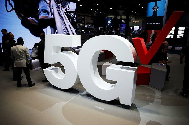 Verizon Communications promotes its 5G data service last month at the Mobile World Congress Americas convention in Los Angeles.