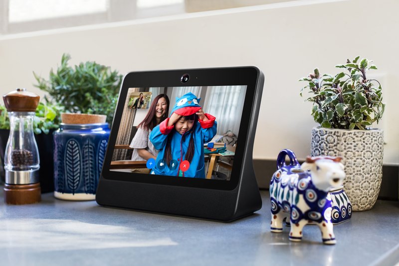 The Associated Press FACEBOOK PORTAL: This image provided by Facebook shows the company's product called Portal. Facebook is marketing the device Portal, as a way for its more than 2 billion users to chat with one another without having to fuss with positioning and other controls.