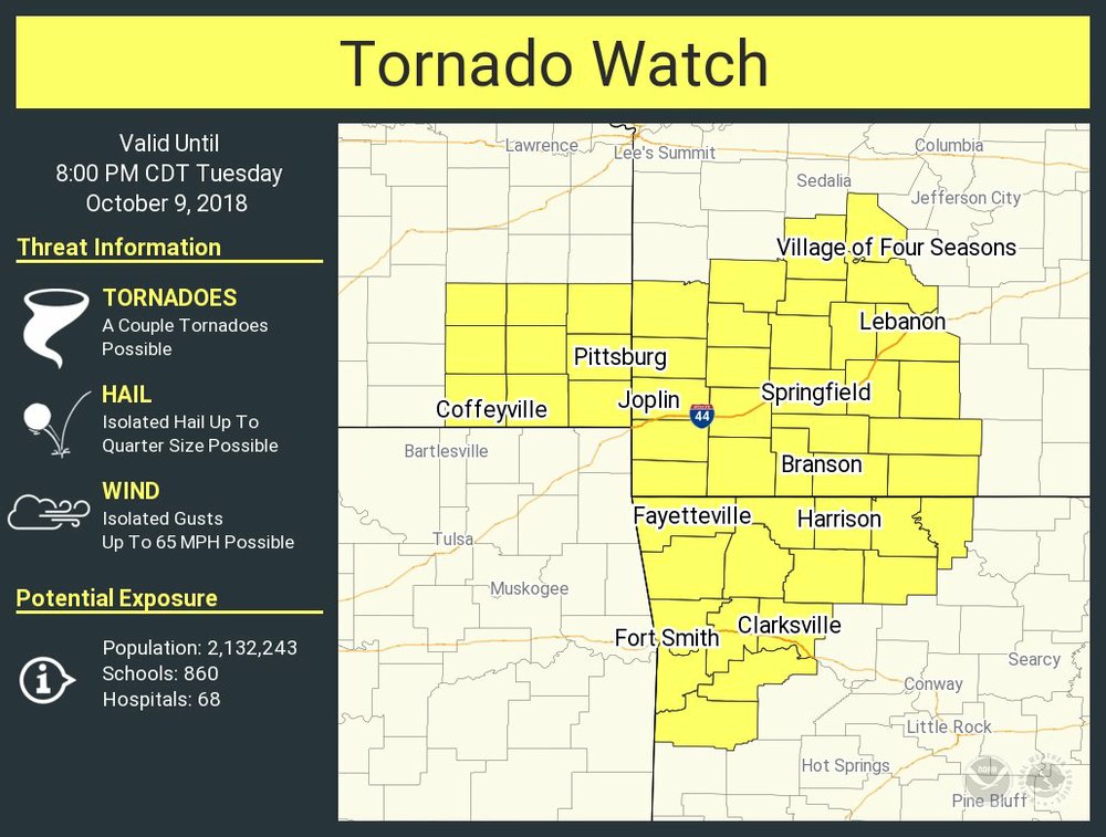 Tornado touches down in Northwest Arkansas as storms move through state