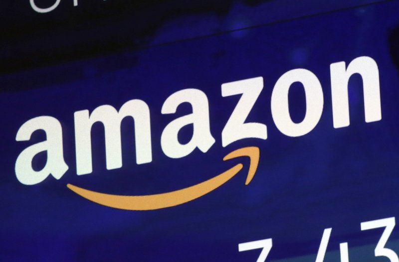  In this July 27, 2018 file photo, the logo for Amazon is displayed on a screen at the Nasdaq MarketSite in New York. (AP Photo/Richard Drew, File)