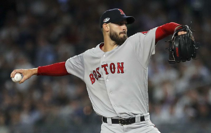 Boston pitcher Rick Porcello was used as both a starter and a reliever for the Red Sox in their four-game victory over the New York Yankees in the American League division series.