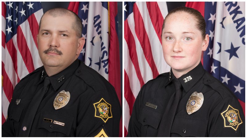 From left, officer Ashley Booth and officer Annelise Hoffman 