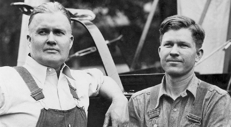 John Rust (left) and his brother Mack Rust in a 1935 photograph. 