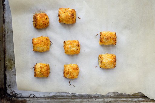 AP/LUCY BENI Cauliflower tots are made from riced cauliflower.