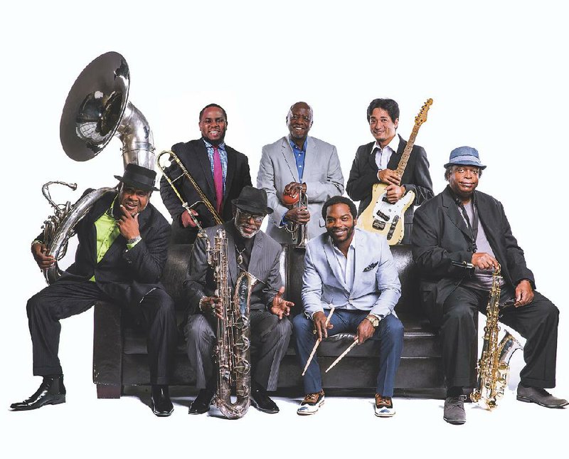 “Take Me to the River New Orleans Live!”, Monday at the University of Arkansas-Pulaski Technical College in North Little Rock, features Big Easy acts the Dirty Dozen Brass Band (above). 