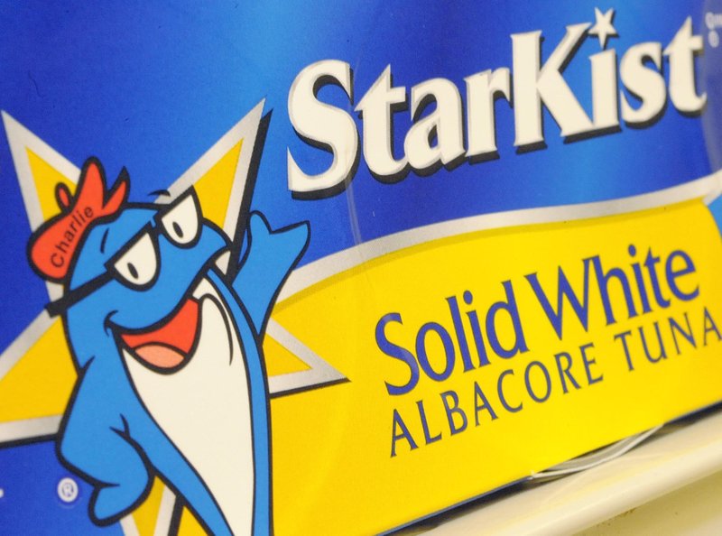 In this June 2008 file photo, a StarKist brand product is seen on a grocery store shelf in Boston. Authorities say StarKist has agreed to plead guilty to price fixing as part of a broad collusion investigation of the industry. Federal prosecutors announced the plea agreement Thursday and said the company faces a maximum fine of $100 million. Bumble Bee Foods last year pleaded guilty to the same charge and paid a $25 million fine. (AP Photo/Lisa Poole, File)

