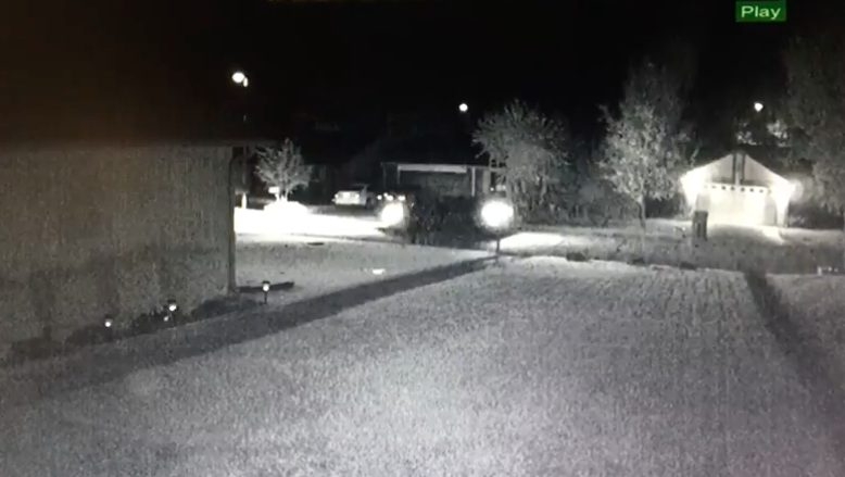 FILE — This image released in 2018 from surveillance video from the cul-de-sac where a Maumelle man was shot and stabbed multiple times shows a dark vehicle entering and exiting the area at the time of the attack, authorities said.