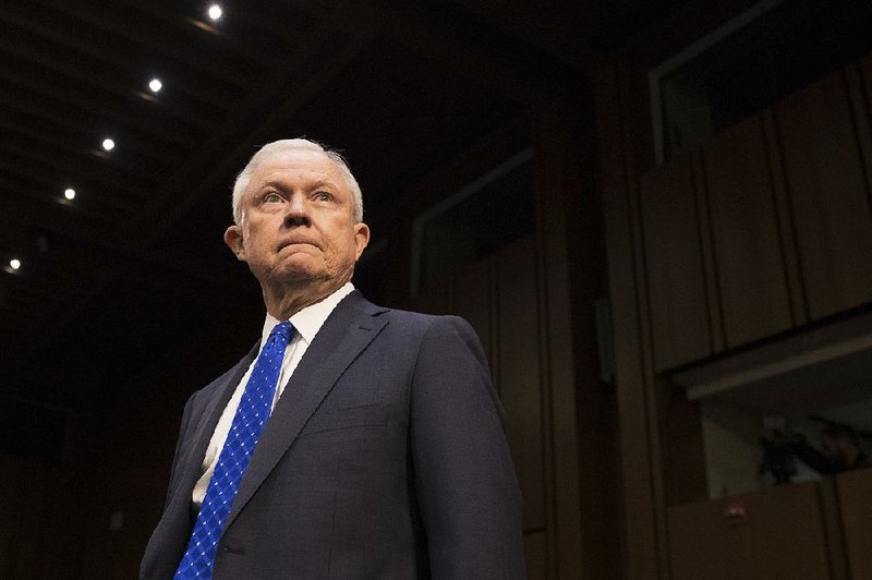 FILE -- Attorney General Jeff Sessions during a Senate Judiciary Committee hearing on Capitol Hill in Washington, Oct. 18, 2017. (Tom Brenner/The New York Times)