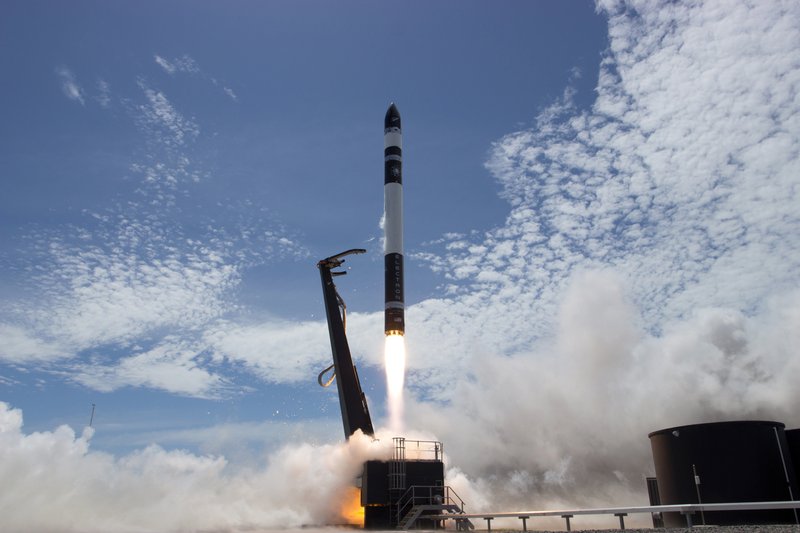 Photo courtesy of Rocket Lab A rocket carrying a payload of about 331 pounds lifts off from New Zealand in January. 