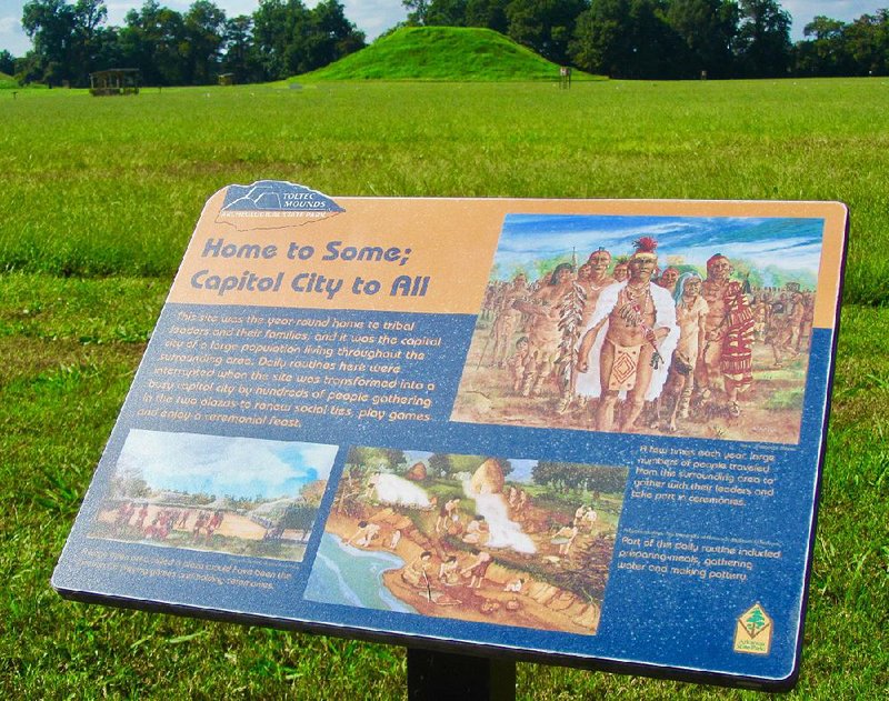 Toltec Mounds State Archeological Park is one of only 17 Arkansas locations honored with a listing as a National Historic Landmark. 