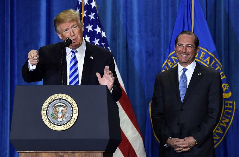 “Americans pay more so other countries can pay less. It’s wrong. It’s unfair,” President Donald Trump, with Health and Human Services Secretary Alex Azar at his side, said Thursday.