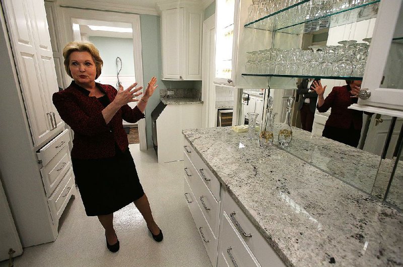 First lady Susan Hutchinson shows off some of the $71,000 in improvements to the kitchen at the Governor’s Mansion. “The kitchen, you know, that’s just the heart and the soul of the home,” she said. 