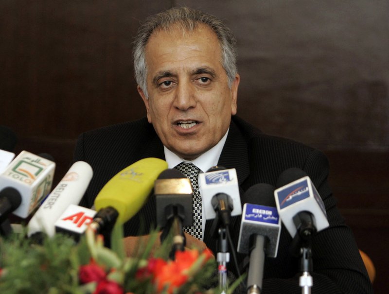This March 2009, file photo, shows Zalmay Khalilzad, special adviser on reconciliation in Kabul, Afghanistan. 