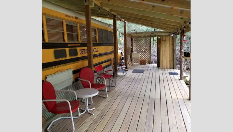 An old school bus converted into a home is on sale in Arkansas for $50,000.