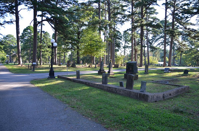 A Eureka Springs cemetery where Confederate flags have been disappearing is shown in this photo provided by Mark Christ.