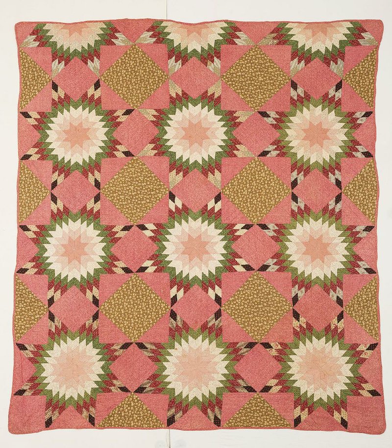 Star of Bethlehem, pieced quilt. Made by Liza Slater Wallace, 1870-1880s, Junction City, Collection of Historic Arkansas Museum, Loughborough Trust Purchase.