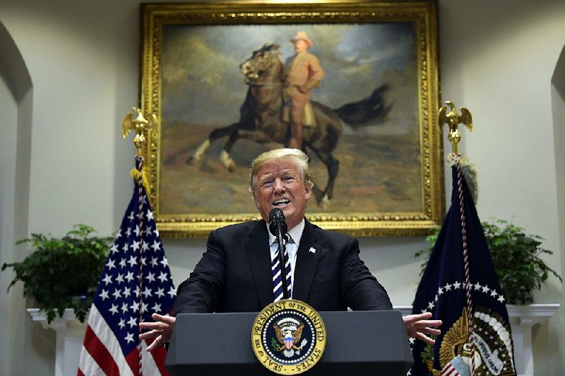 “We have thousands of tents,” President Donald Trump said Thursday, vowing that anyone caught crossing the border illegally will be detained.