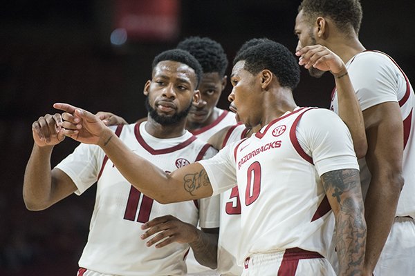 Arkansas vs Tusculum Friday, Oct. 26, 2018, during an exhibition game in Bud Walton Arena in Fayetteville.