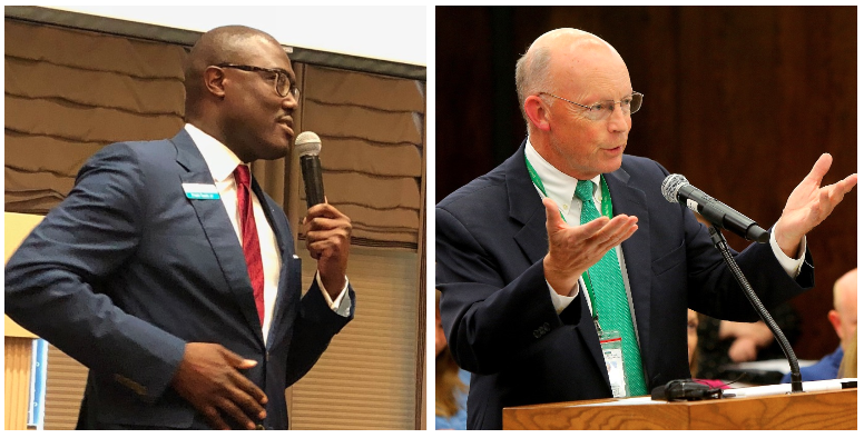 Frank Scott Jr., left, and Baker Kurrus are shown in these file photos.