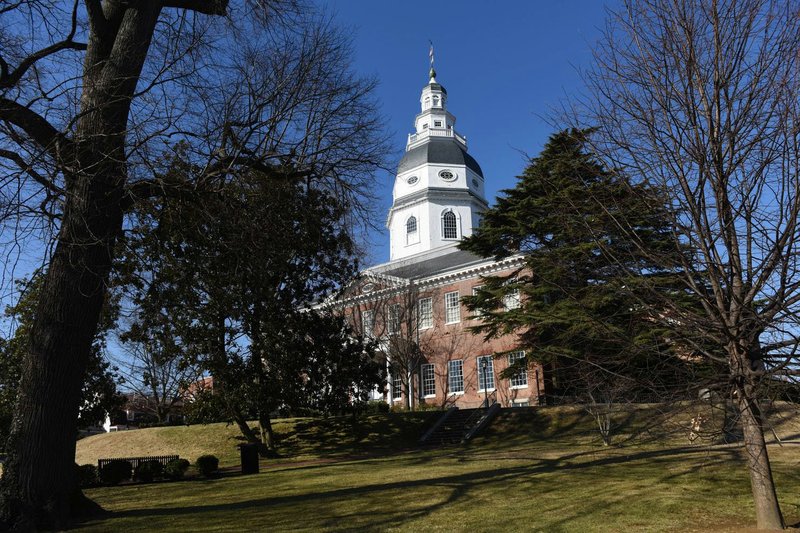 A view of the Maryland State House in Annapolis, Md. 