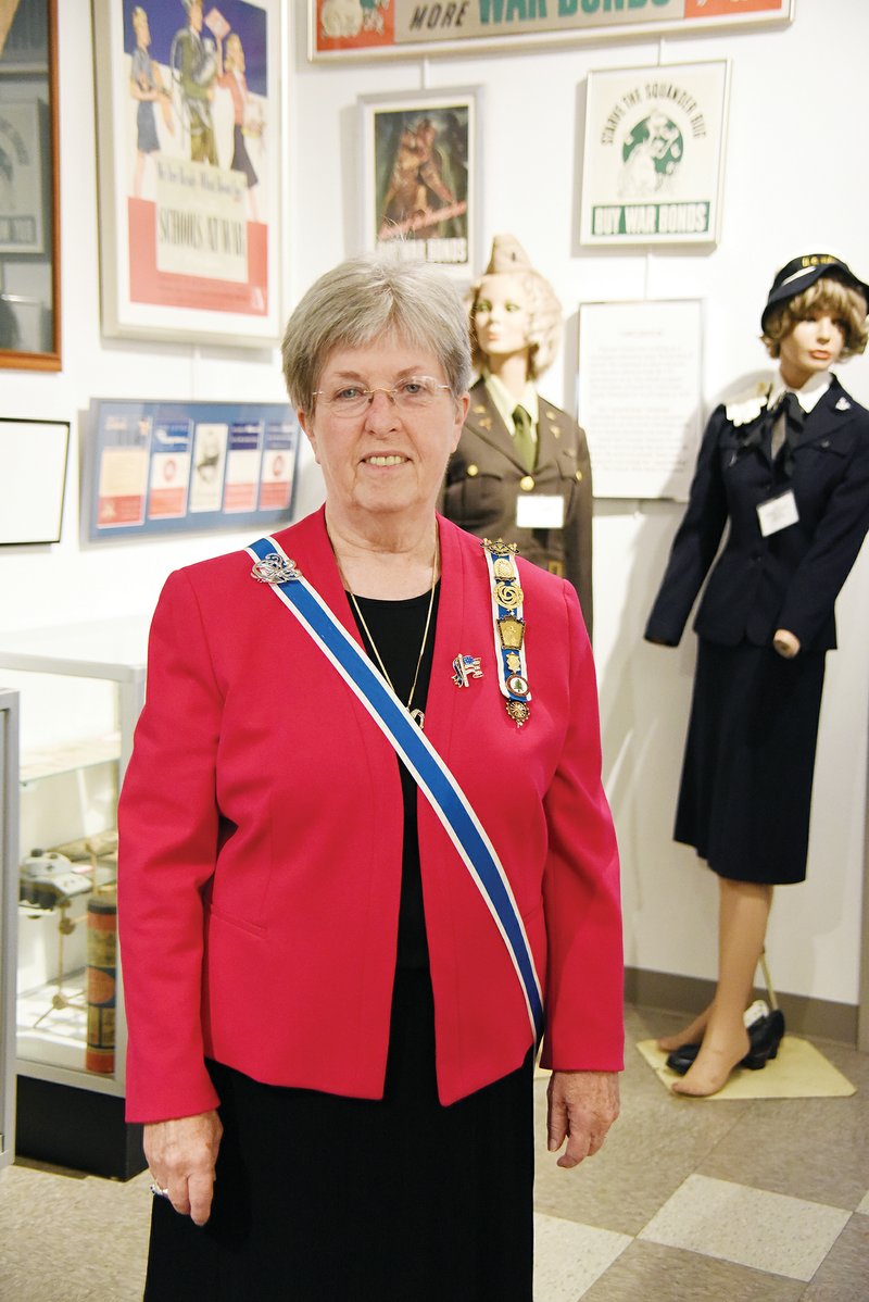 Junelle Marie Mongno of Jacksonville is state regent of the Arkansas Society Daughters of the American Revolution. She is also an Air Force veteran and volunteers at the Jacksonville Museum of Military History, which has exhibits devoted to women veterans, shown here.